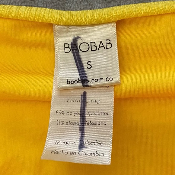 New! Baobab Gali bikini bottom popcorn yellow high waisted 24316 - Picture 5 of 10
